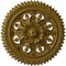 Ekena Millwork York Ceiling Medallion (Fits Canopies up to 3 5/8"), Hand-Painted Gold, 21 5/8"OD x 2 1/2"P CM21YOGLS - alternate 1